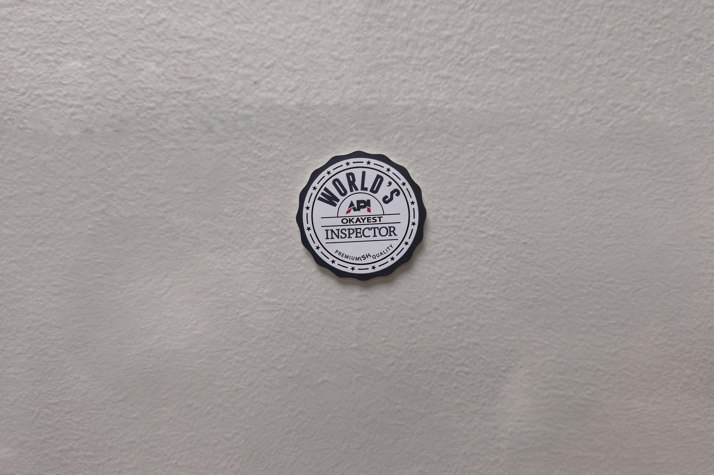 (S176) World's Okayest Inspector Decal / Sticker (Pack of 6)