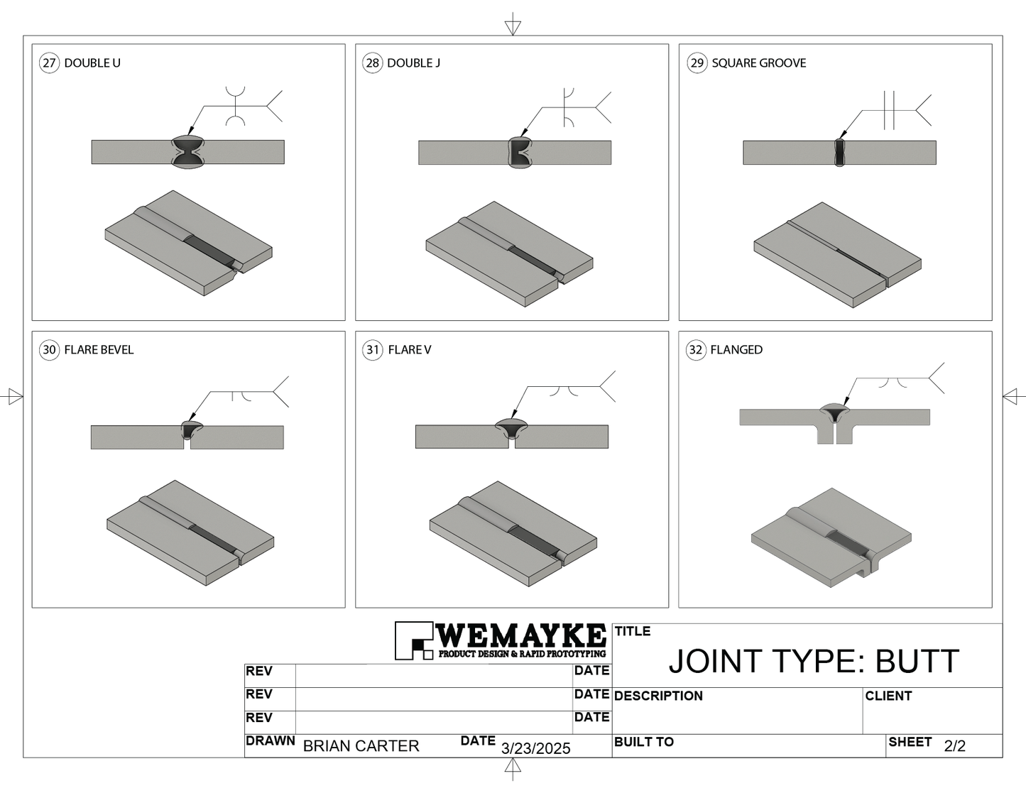 3d Printed Plastic Weld Coupons COMPLETE SET *WITH HOLDERS*