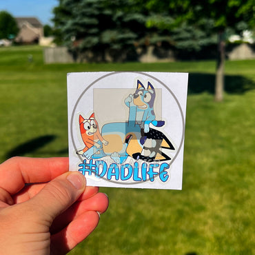 (B29) Dadlife of 2 - Dog Family Decal / Sticker