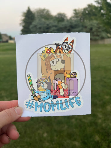(B31) Momlife of 2 - Dog Family Decal / Sticker