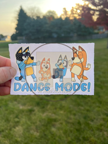 (B57) Dance Mode! - Dog Family Decal / Sticker