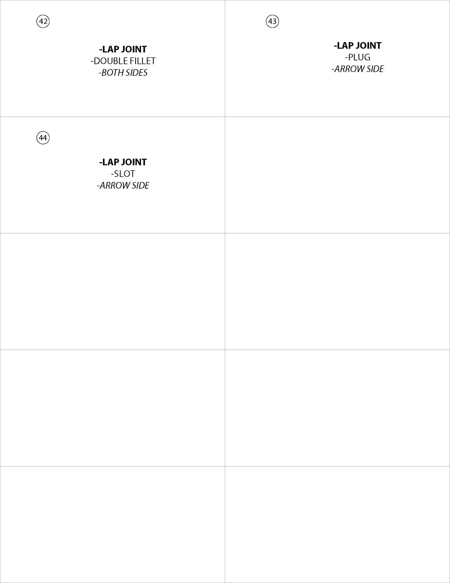 3d Printed Plastic Weld Coupons Set 42-44 (Lap Joints) *WITHOUT HOLDERS*