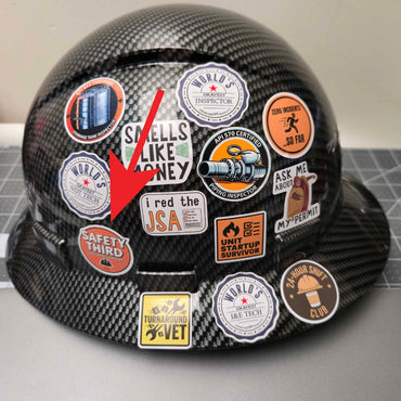 (S174) Safety Third Decal / Sticker (Pack of 6)