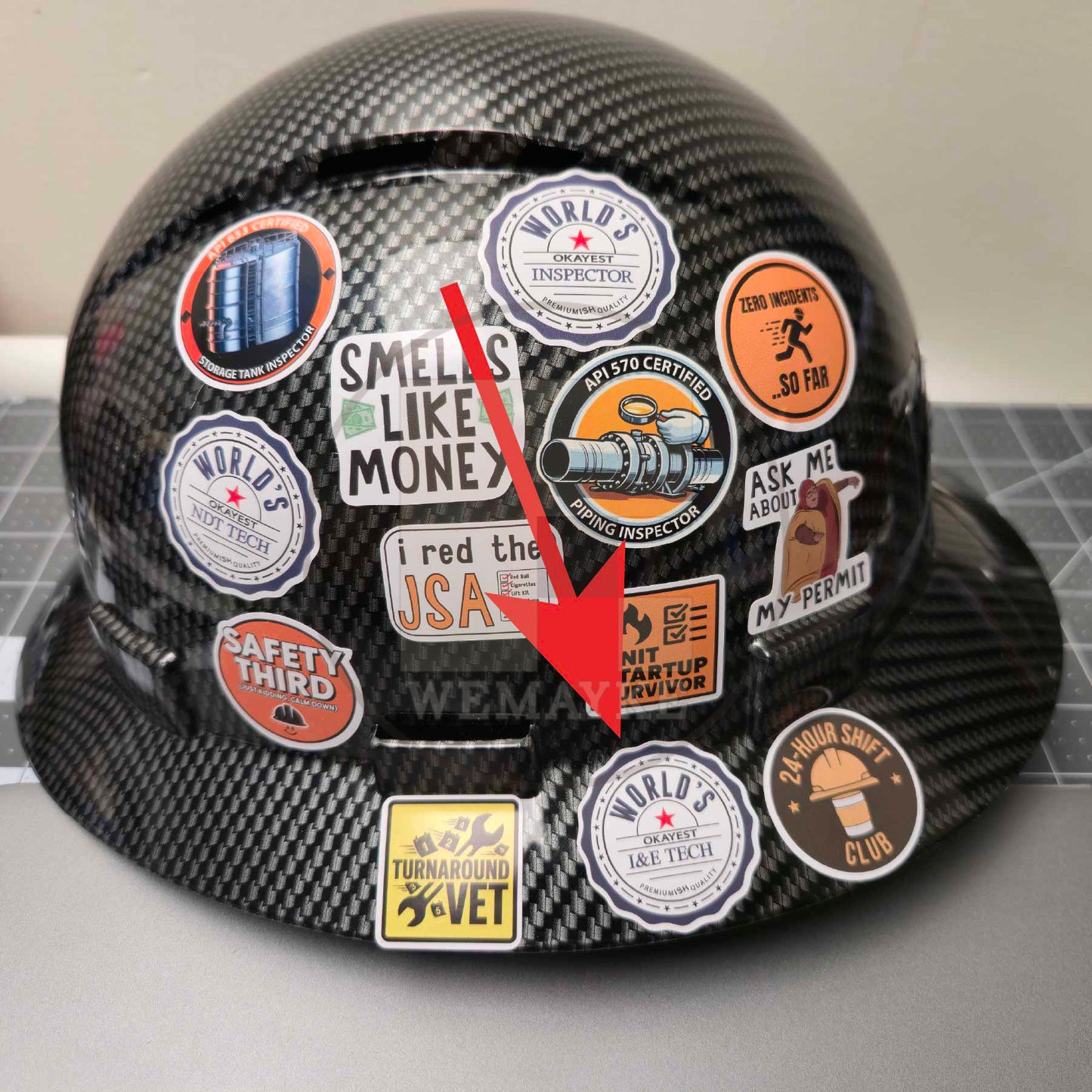 (S179) World's Okayest I&E Tech Decal / Sticker (Pack of 6)