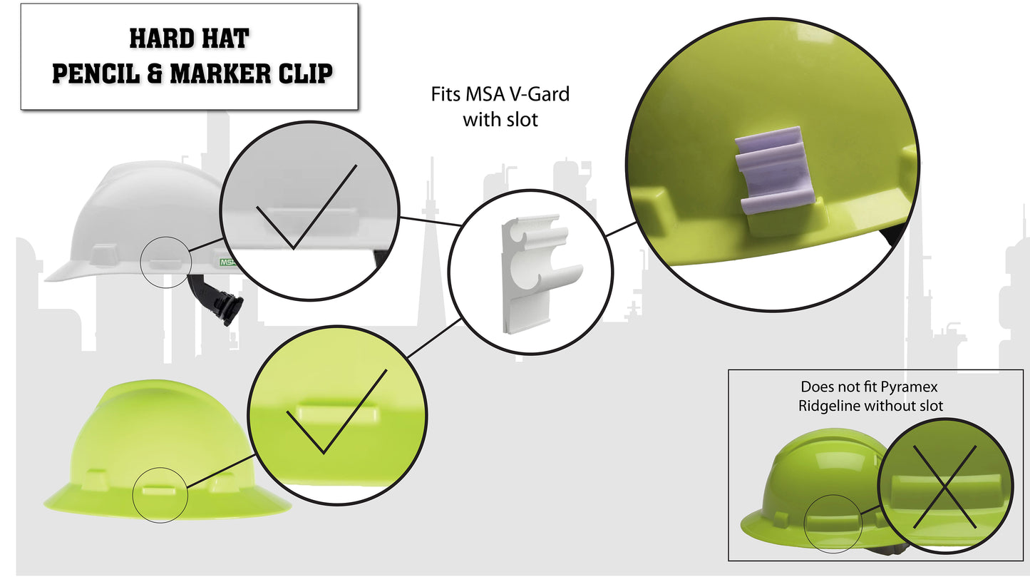 Hard Hat Marker & Pencil Holder - MSA