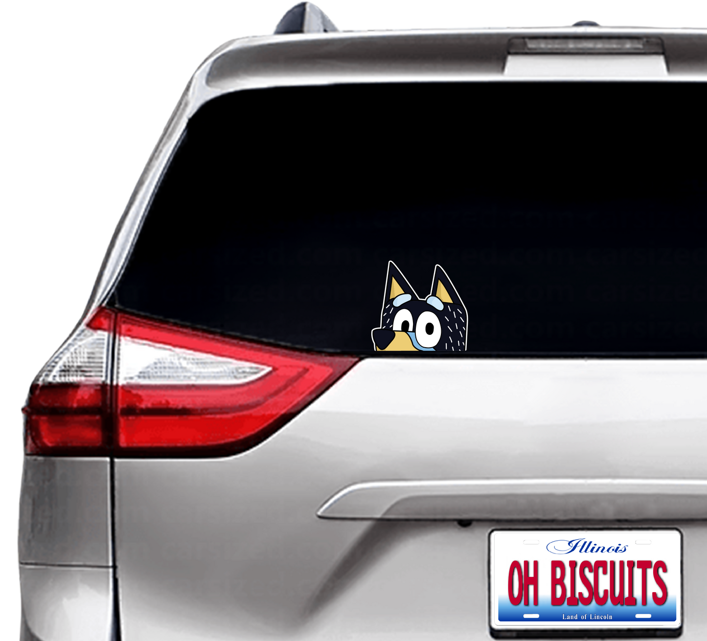 (B127) Dad Dog Peeker - Dog Family Decal / Sticker