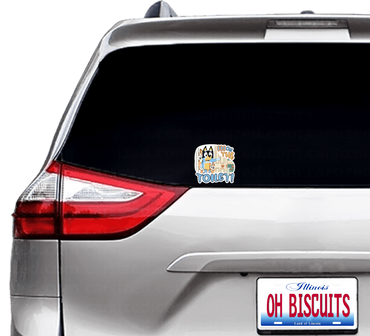 (B18) I'm on the toilet! - Dog Family Decal / Sticker
