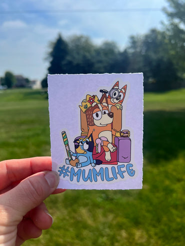 (B32) Mumlife of 2 - Dog Family Decal / Sticker