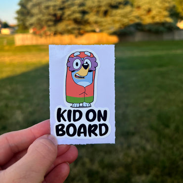 (B4) Kid on Board - Dog Family Decal / Sticker