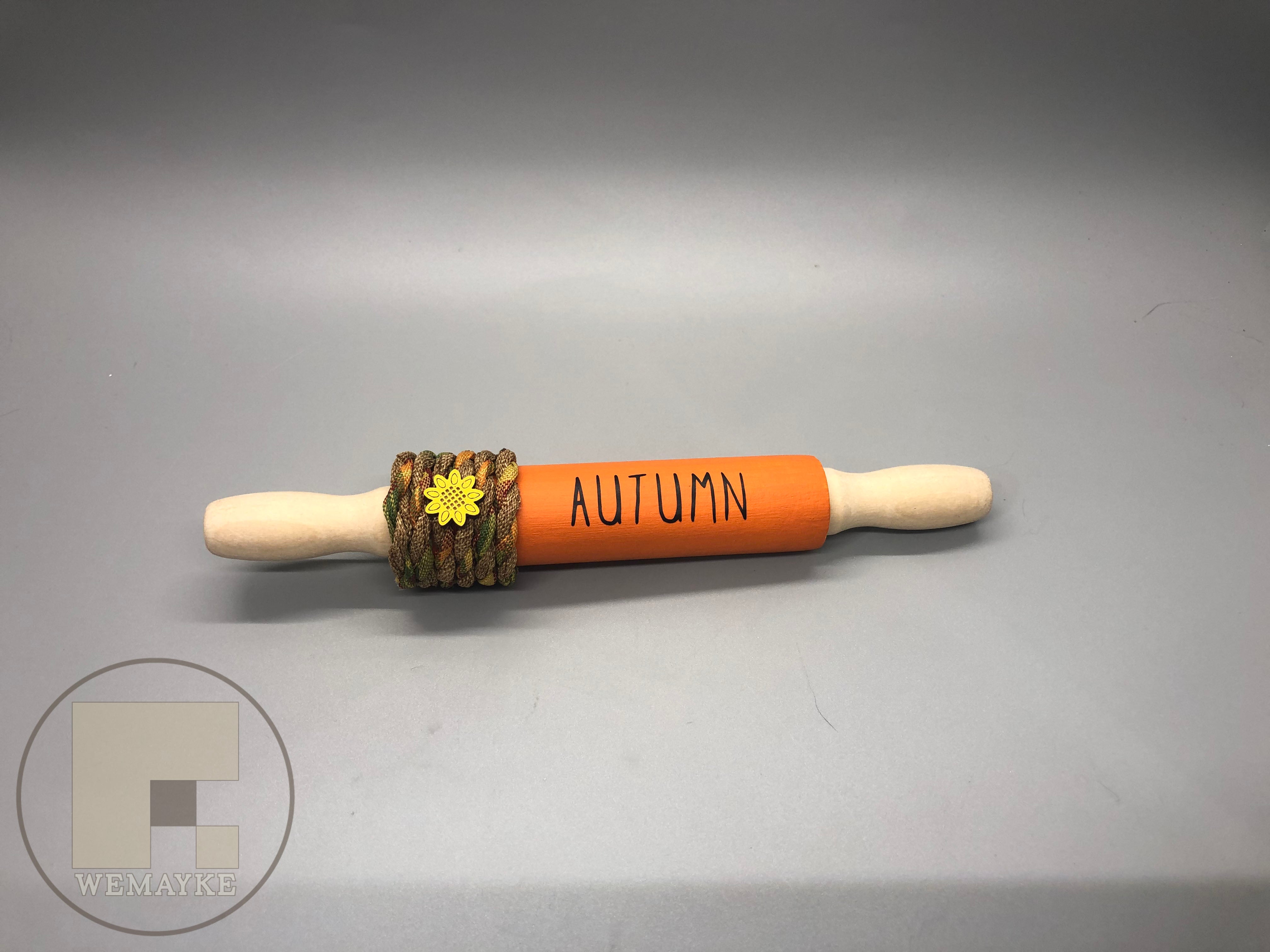 Fall Halloween 7" Mini Rolling Pin - Autumn Sunflower