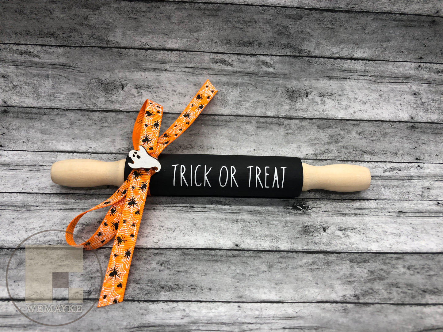 Fall Halloween 7" Mini Rolling Pin - Trick or Treat Ghost