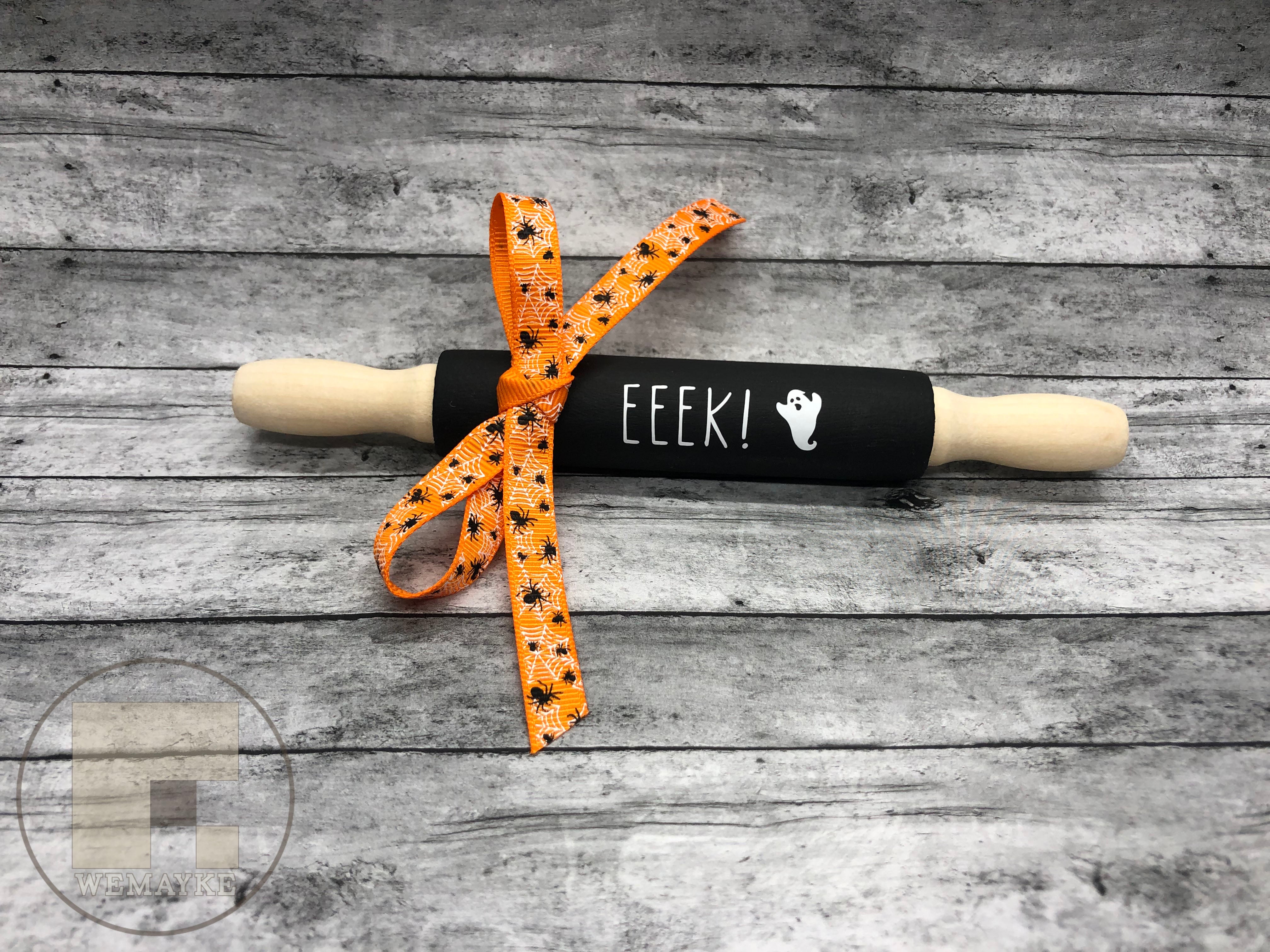 Fall Halloween 7" Mini Rolling Pin - Eeek!