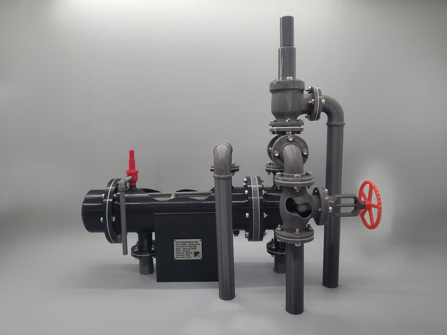 3d Printed Heat Exchanger & Piping Model (W-STHXGVPSV-01)