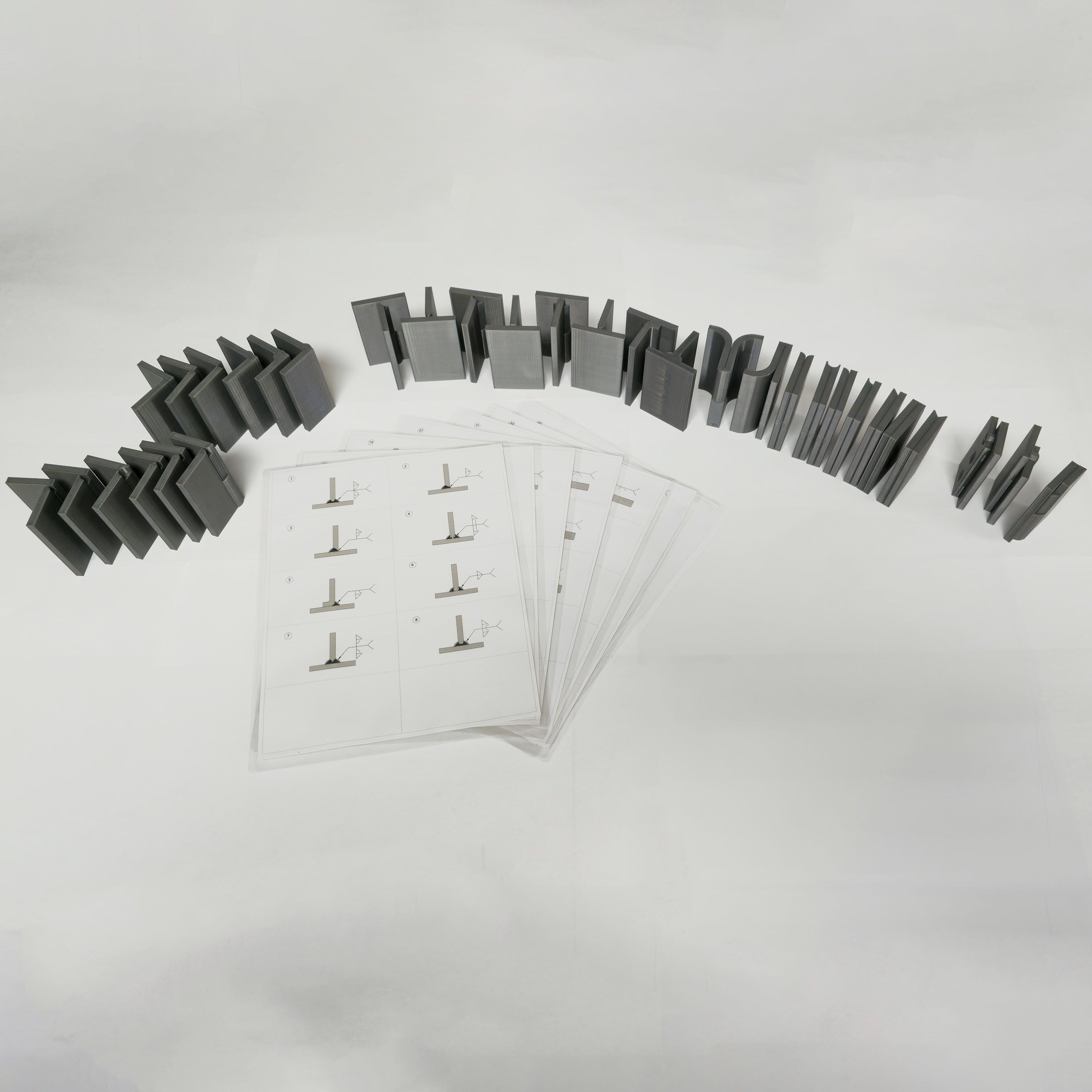 3d Printed Plastic Weld Coupons COMPLETE SET *WITHOUT HOLDERS*