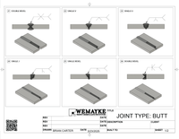 3d Printed Plastic Weld Coupons COMPLETE SET *WITH HOLDERS*