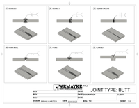 3d Printed Plastic Weld Coupons COMPLETE SET *WITH HOLDERS*