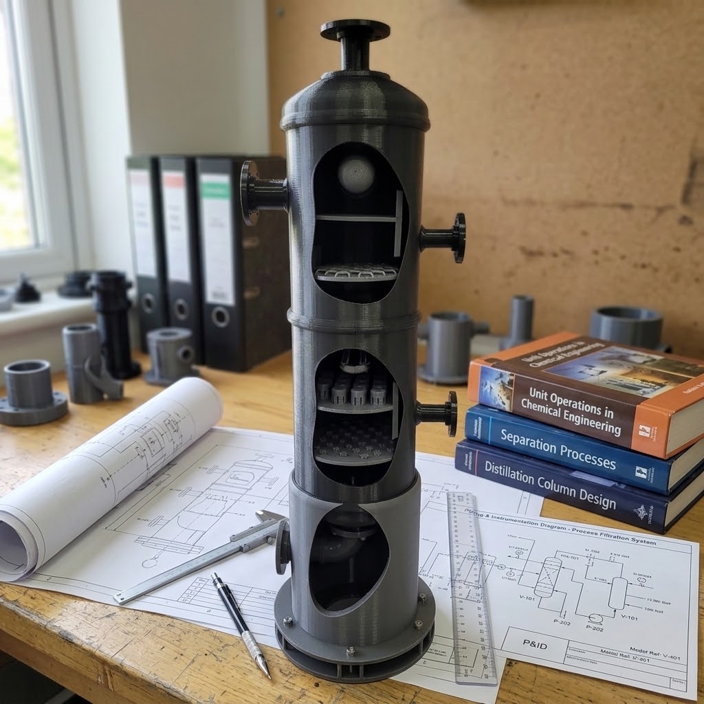 3d Printed Process Column Model (W-STRC-01)