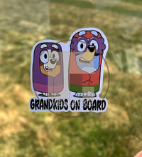 (B11) Grandkids on Board - Dog Family Decal / Sticker