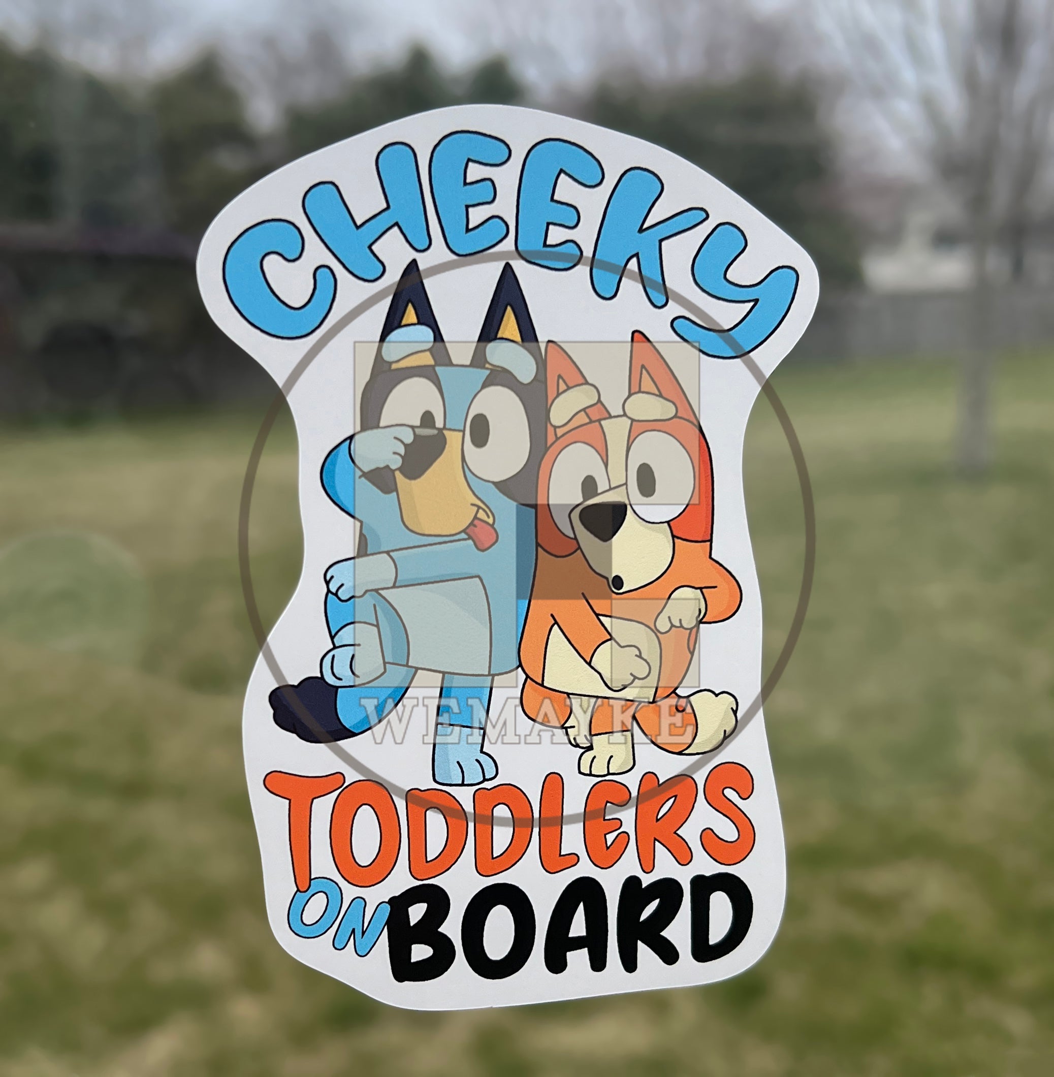 (B121) Cheeky Toddlers on Board - Dog Family Decal / Sticker