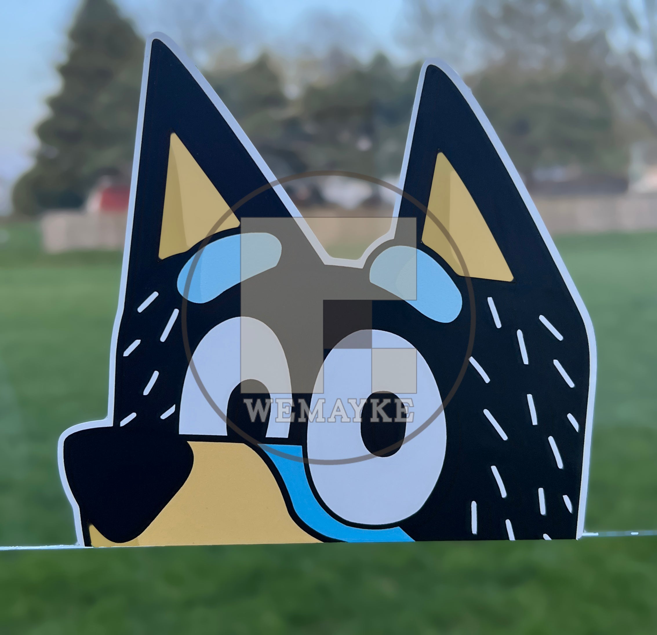 (B127) Dad Dog Peeker - Dog Family Decal / Sticker