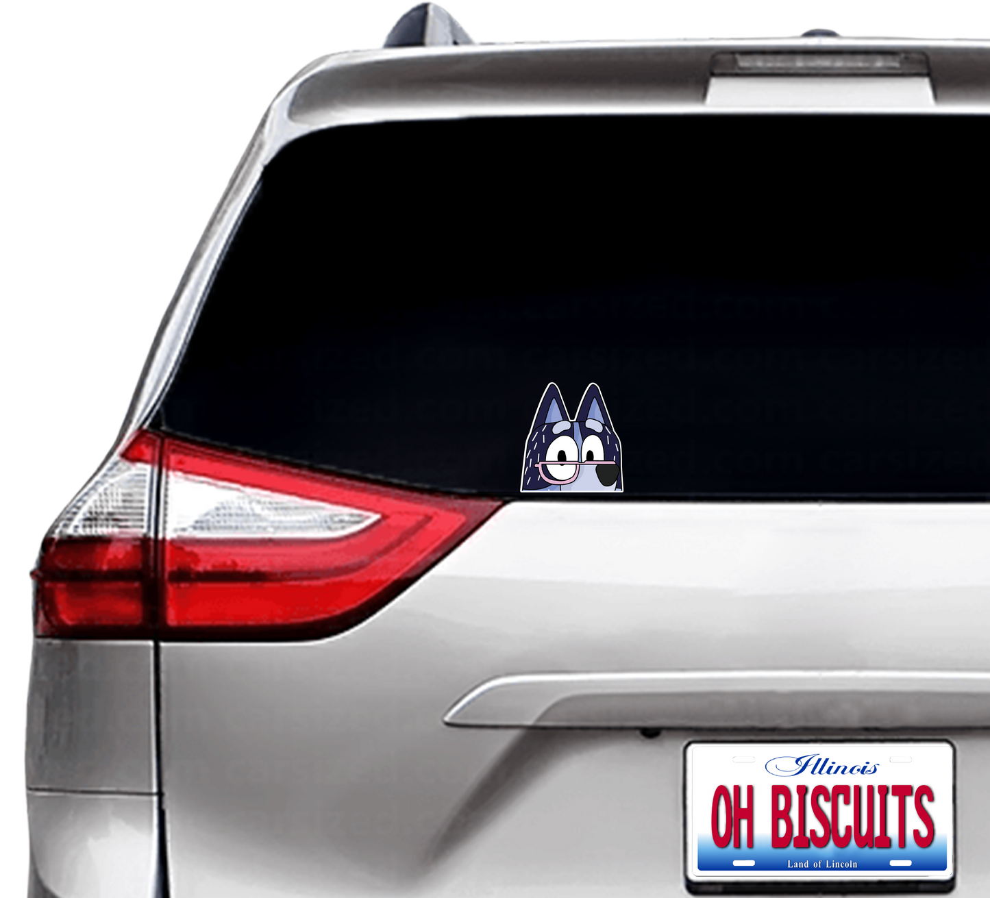 (B131) Granny Dog Peeker - Dog Family Decal / Sticker