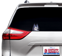 (B131) Granny Dog Peeker - Dog Family Decal / Sticker