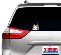 (B132) Grandad Dog Peeker - Dog Family Decal / Sticker