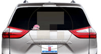 (B142) Pink Puppy Peeker - Dog Family Decal / Sticker