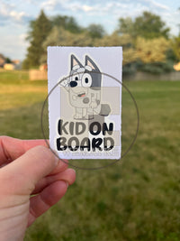 (B1) Kid on Board - Dog Family Decal / Sticker
