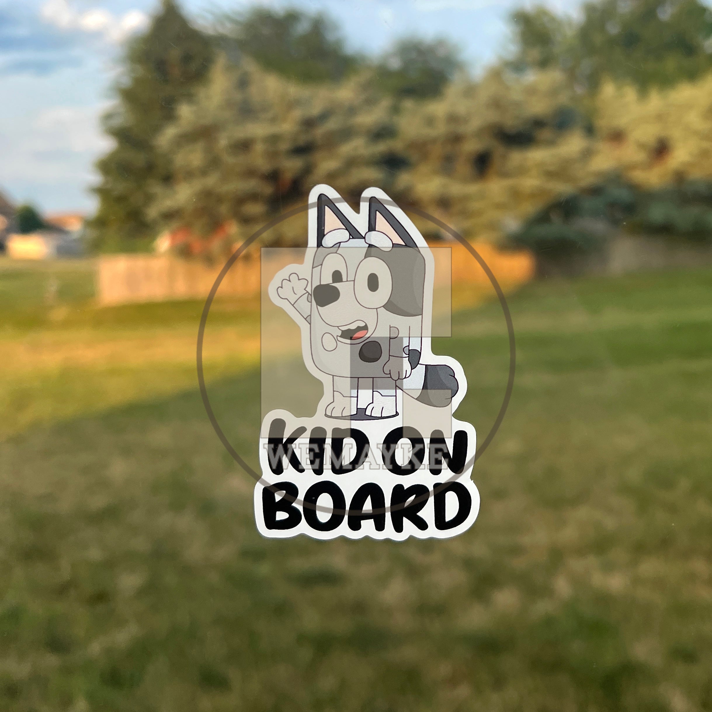 (B1) Kid on Board - Dog Family Decal / Sticker