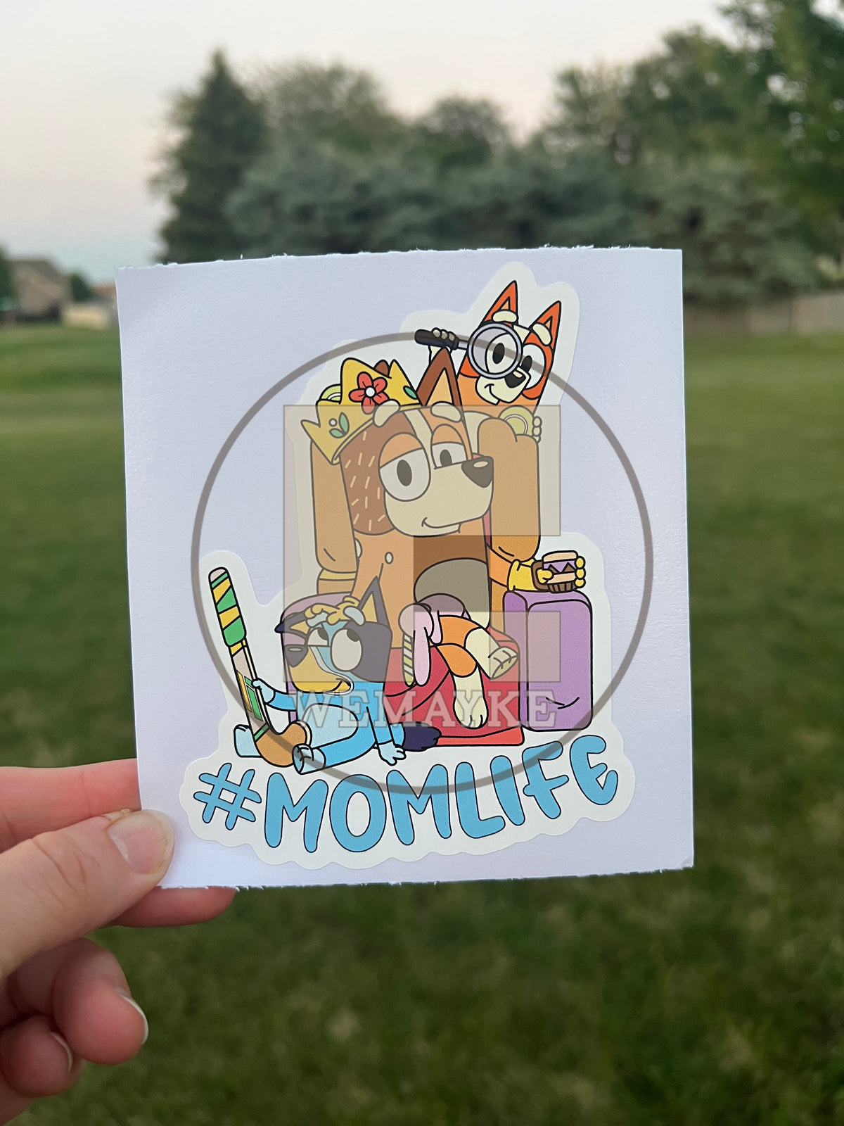 (B31) Momlife of 2 - Dog Family Decal / Sticker