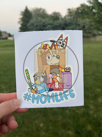 (B31) Momlife of 2 - Dog Family Decal / Sticker