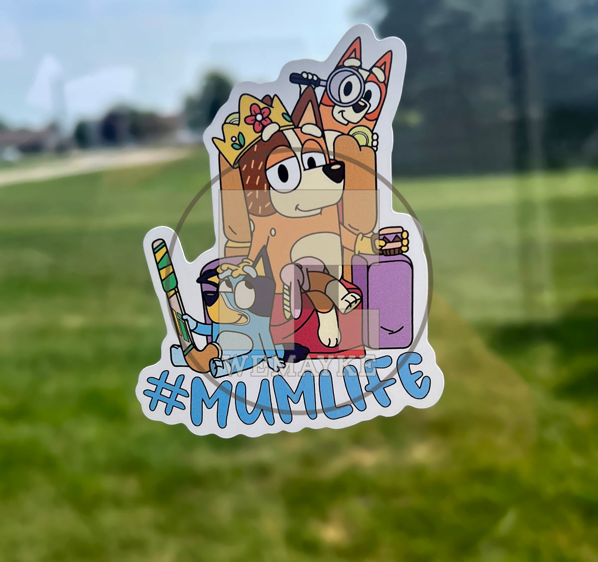 (B32) Mumlife of 2 - Dog Family Decal / Sticker