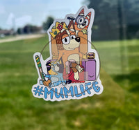 (B32) Mumlife of 2 - Dog Family Decal / Sticker