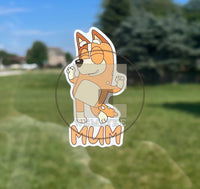 (B34) Mum - Dog Family Decal / Sticker