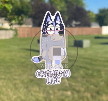 (B37) Grandma Life - Dog Family Decal / Sticker