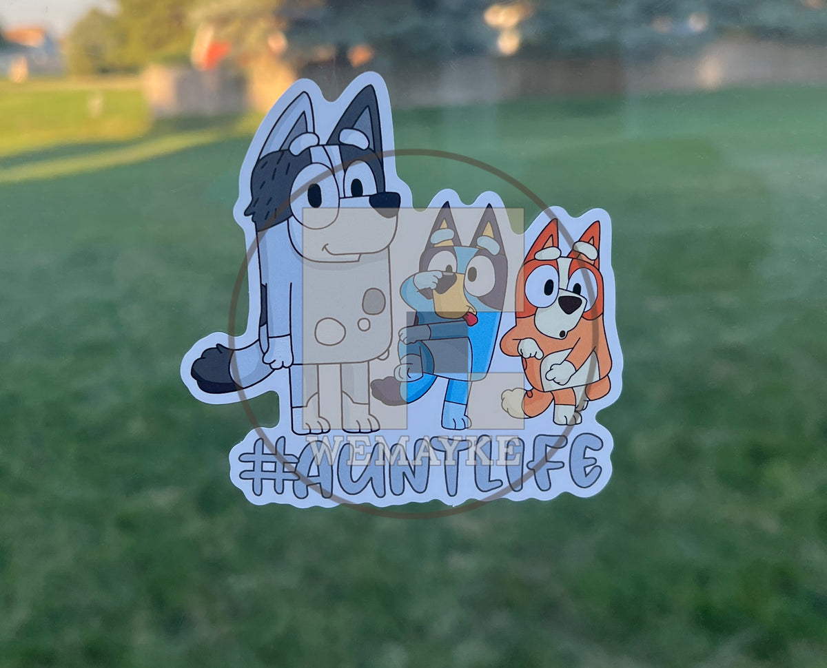 (B38) #AuntLife of 2 - Dog Family Decal / Sticker