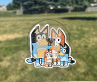 (B39) Family - Dog Family Decal / Sticker