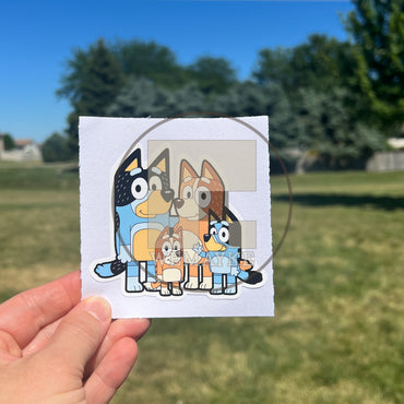 (B39) Family - Dog Family Decal / Sticker