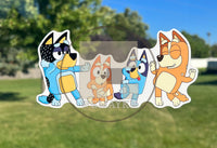 (B40) Family Dancing - Dog Family Decal / Sticker