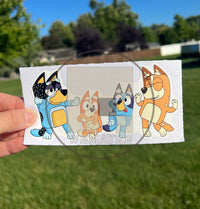 (B40) Family Dancing - Dog Family Decal / Sticker