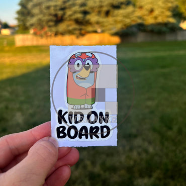 (B4) Kid on Board - Dog Family Decal / Sticker
