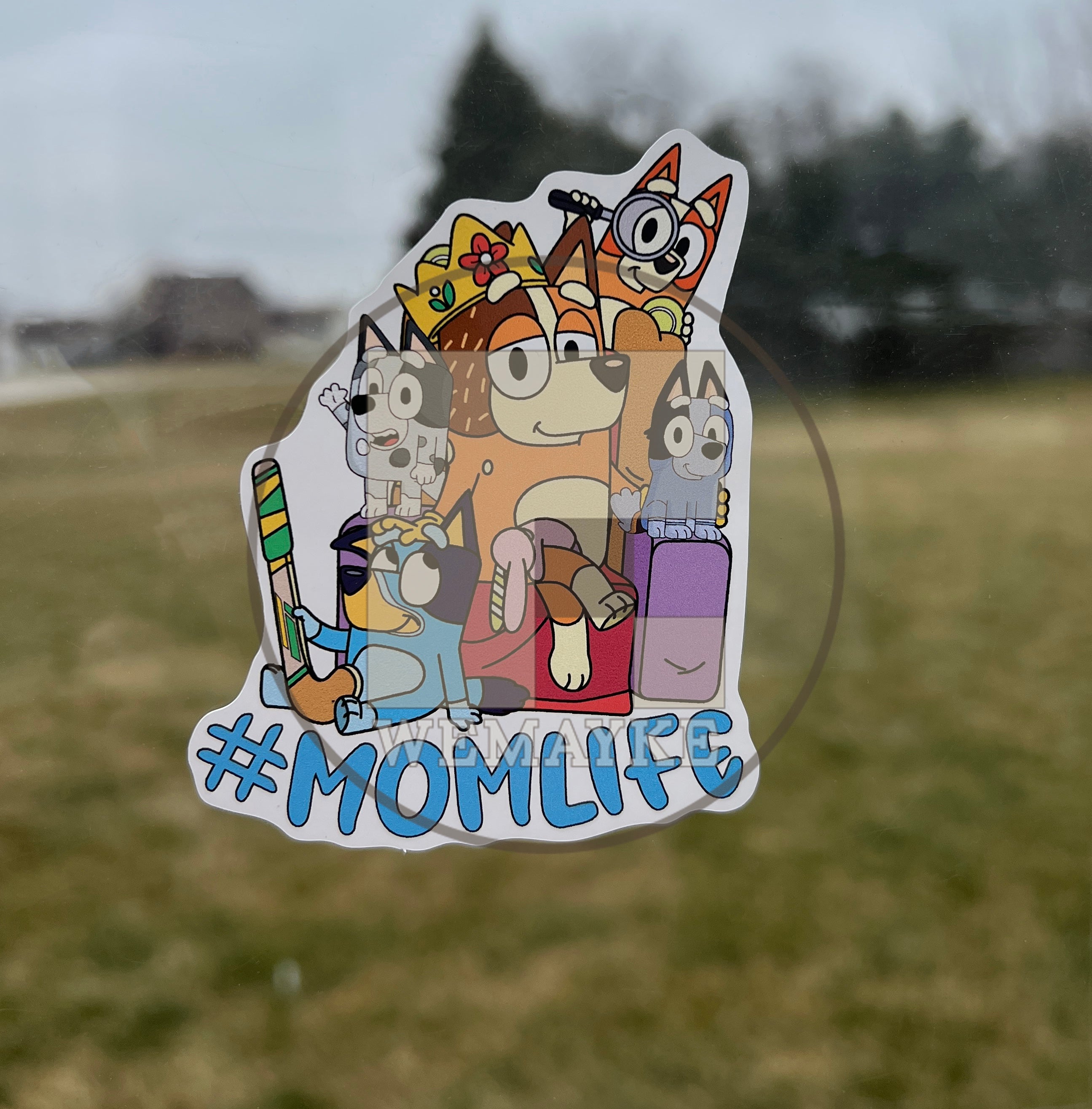 (B72) Momlife of 4 - Dog Family Decal / Sticker
