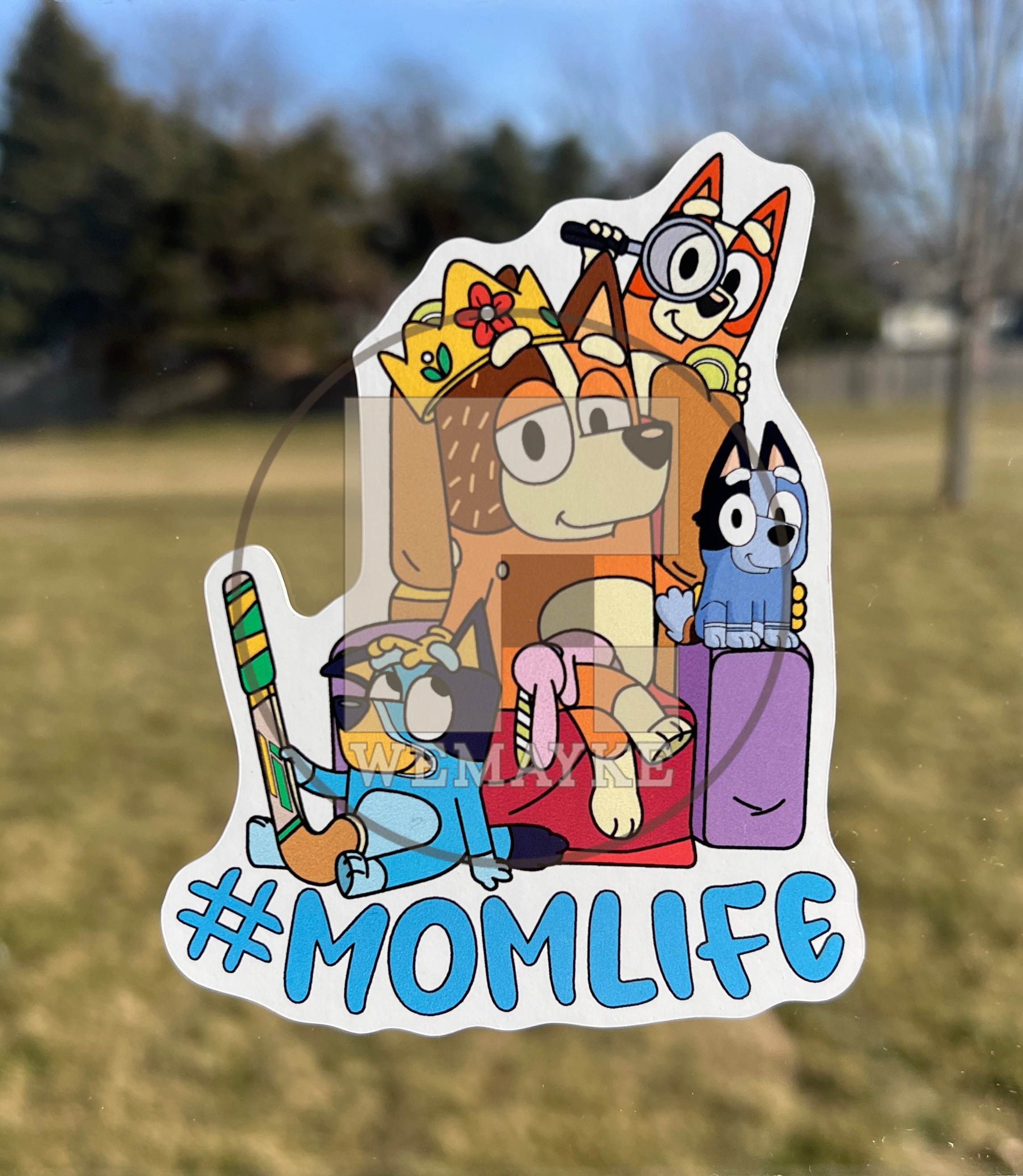 (B80) Momlife of 3 - Dog Family Decal / Sticker