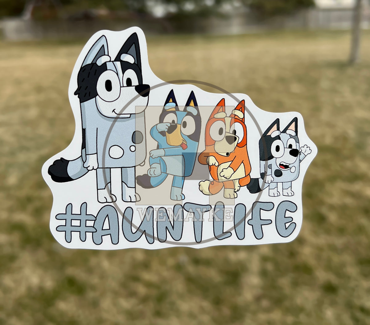 (B83) #AuntLife of 3 - Dog Family Decal / Sticker