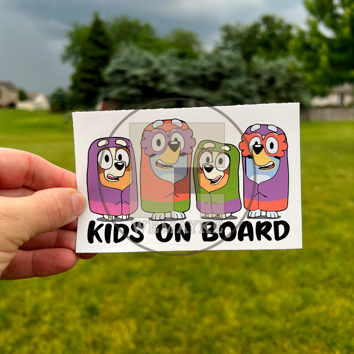 (B8) Kids on Board - Dog Family Decal / Sticker