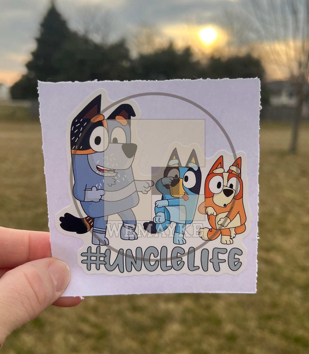 (B95) UncleLife of 2 - Dog Family Decal / Sticker