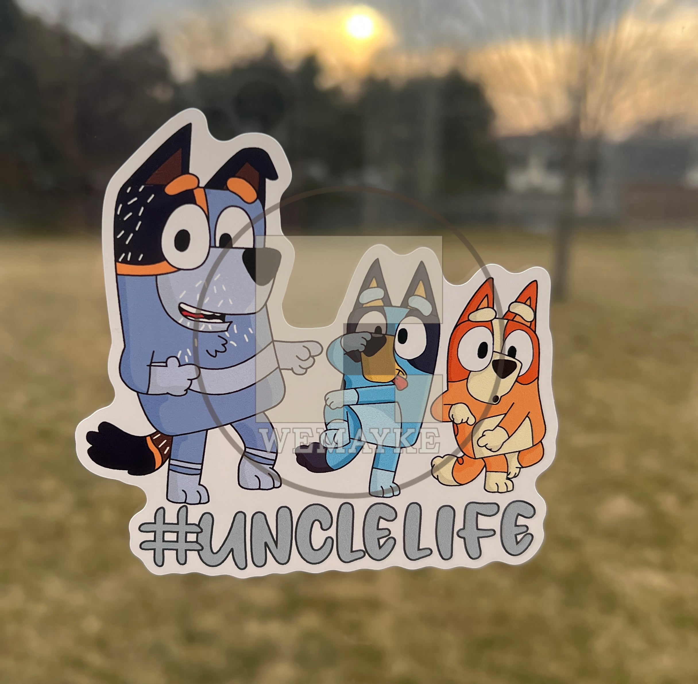 (B95) UncleLife of 2 - Dog Family Decal / Sticker