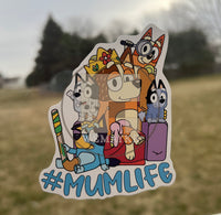 (B98) Mumlife of 4 - Dog Family Decal / Sticker