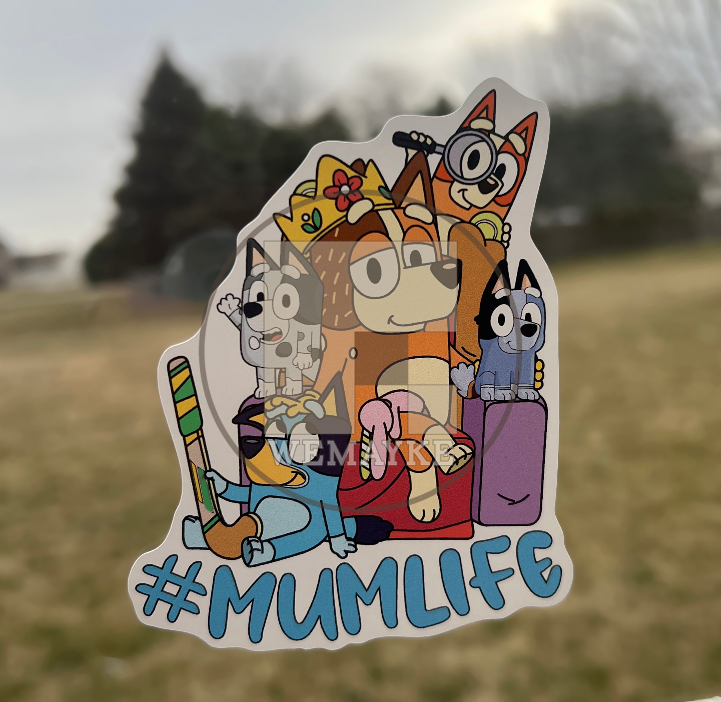 (B98) Mumlife of 4 - Dog Family Decal / Sticker